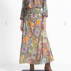 Johnny Was Kiki Silk Skirt XXL NWT